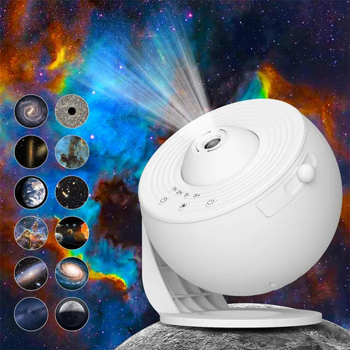 Enchanting LED Galaxy Projector Night Light - 360° Rotating Planetarium Lamp for Magical Room Decor